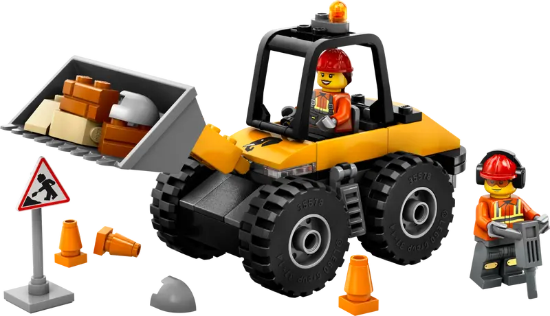 60450 Yellow Construction Wheel Loader – Box Of Bricks