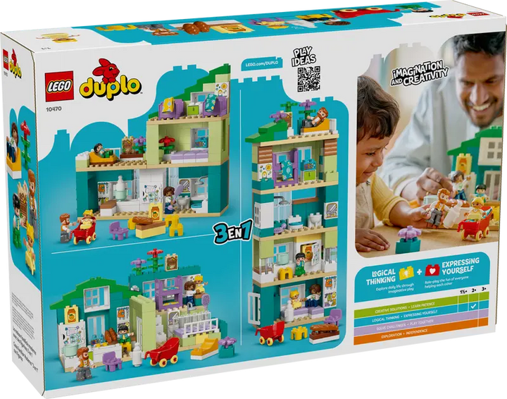 10470 3 in 1 Modern Family House with Figures