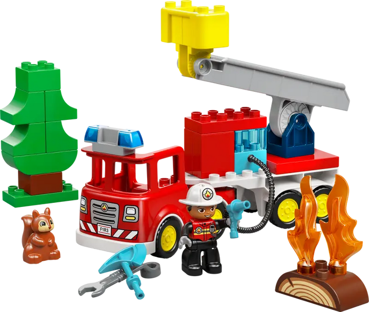 10473 Fire Truck with Hose and Firefighter