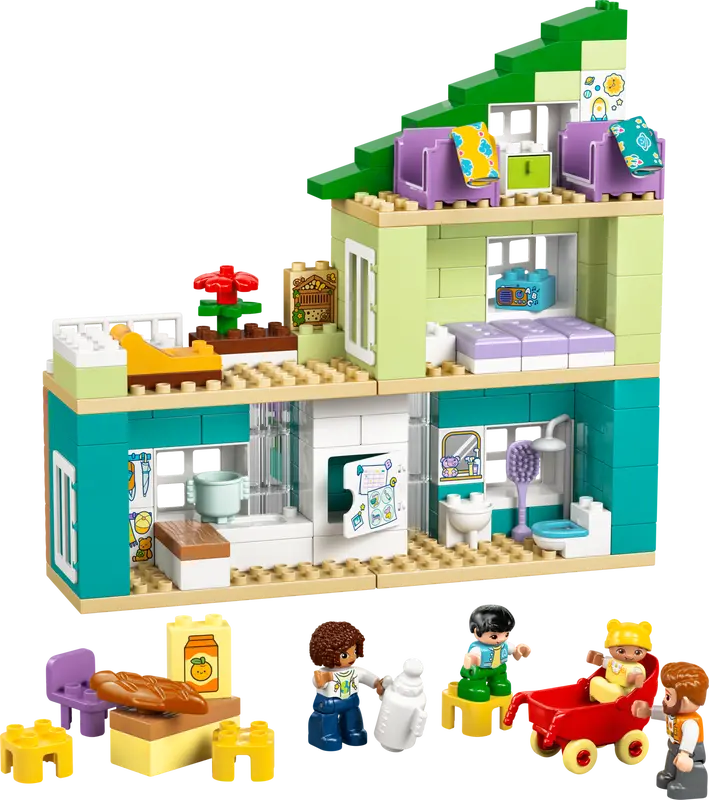 10470 3 in 1 Modern Family House with Figures