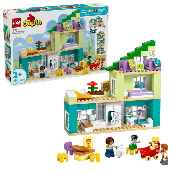 10470 3 in 1 Modern Family House with Figures