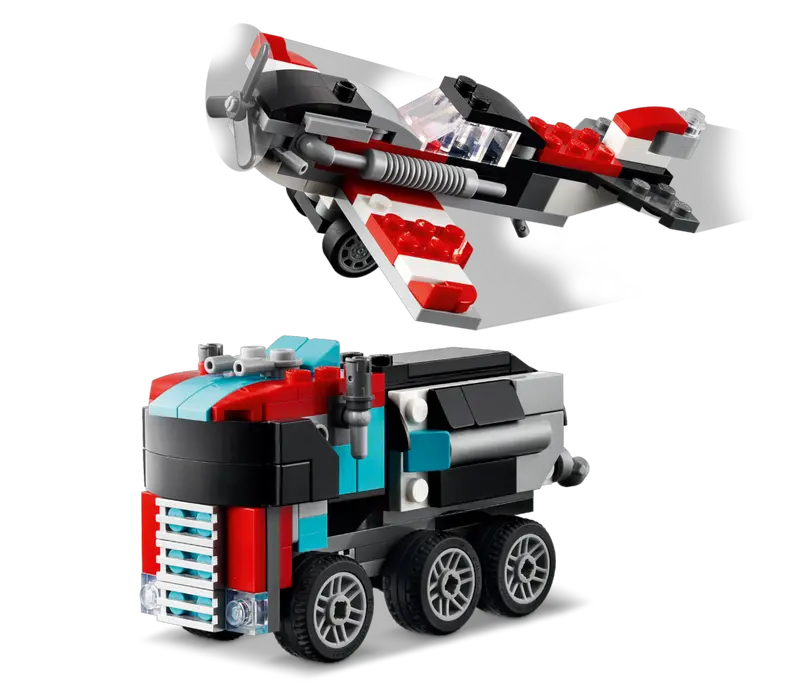 31146 Flatbed Truck with Helicopter – Box Of Bricks