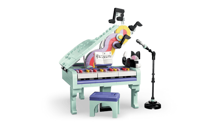 31392 Music Decor Piano with Cat