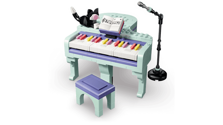 31392 Music Decor Piano with Cat