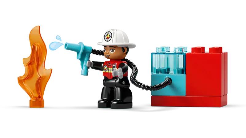 10473 Fire Truck with Hose and Firefighter