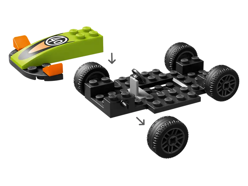 Lego technic green race car on sale