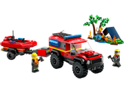 60412 4x4 Fire Truck with Rescue Boat