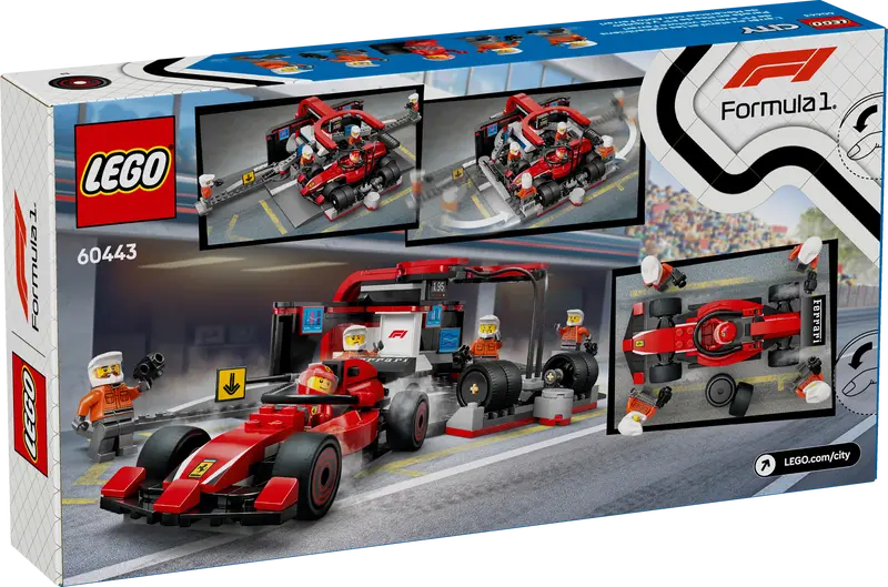 60443 F1® Pit Stop Pit Crew with Ferrari Car – Box Of Bricks