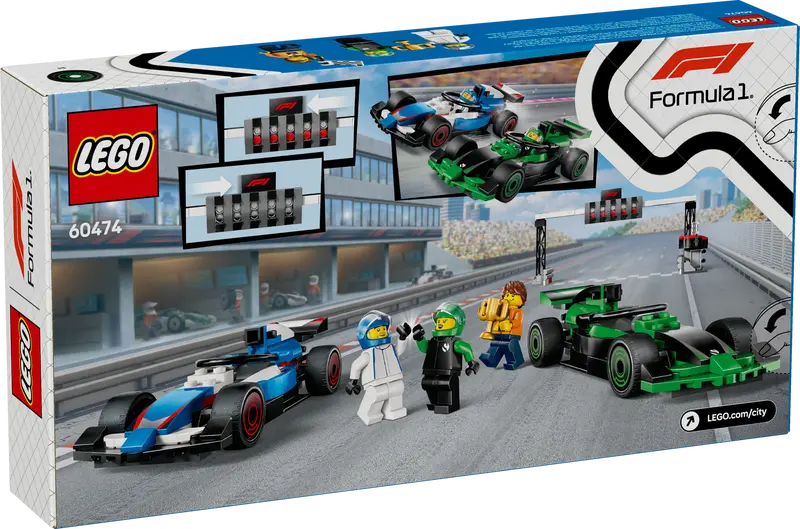 F1 Grid Box Layout 60474 F1® Grid with VCARB & Sauber Race Cars – Box Of Bricks