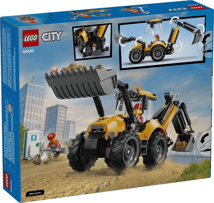 60480 Yellow Backhoe Loader