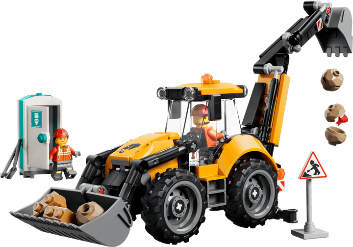 60480 Yellow Backhoe Loader