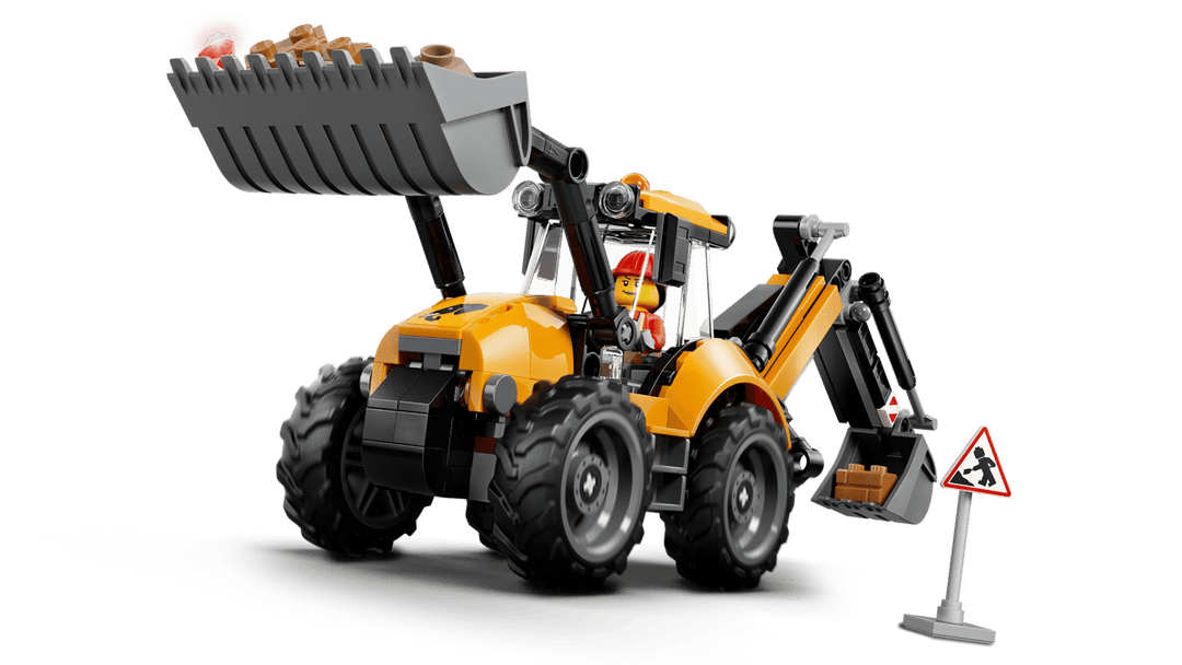 60480 Yellow Backhoe Loader