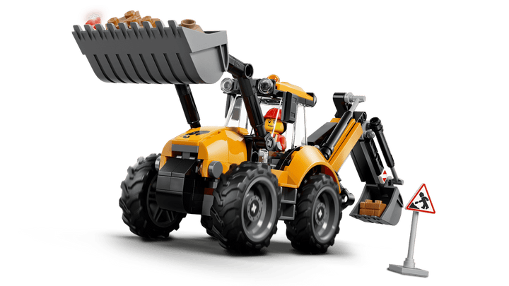 60480 Yellow Backhoe Loader