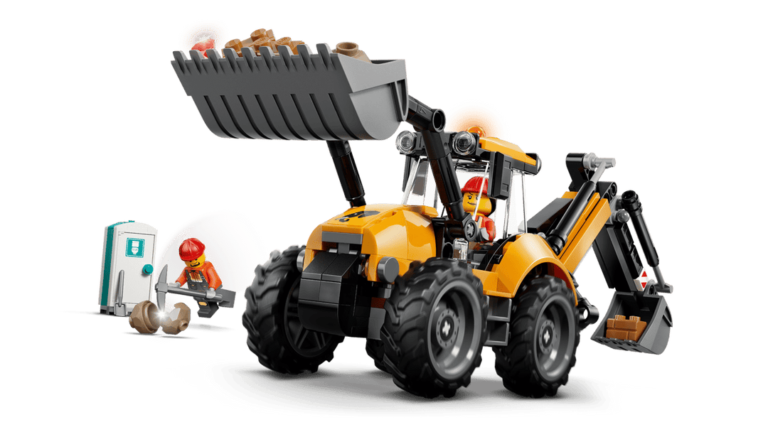60480 Yellow Backhoe Loader