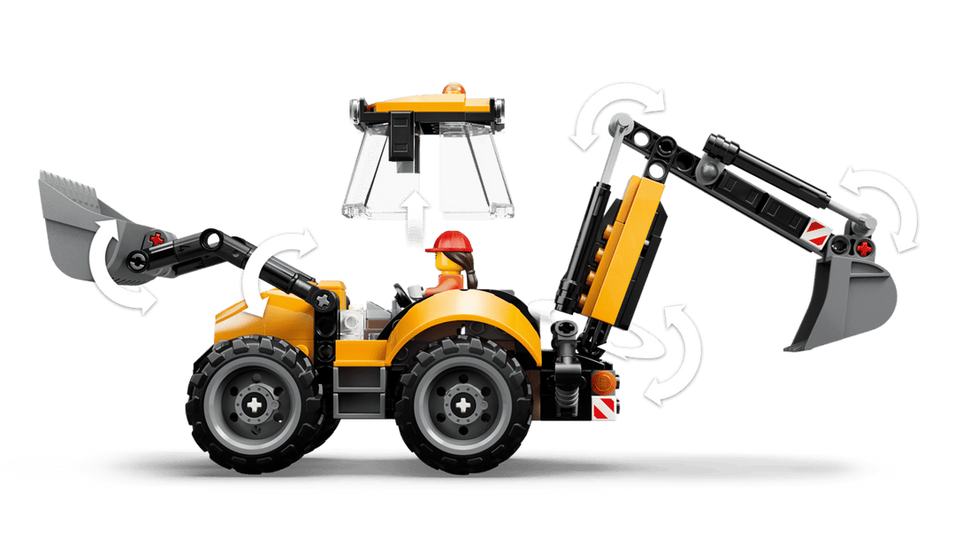 60480 Yellow Backhoe Loader