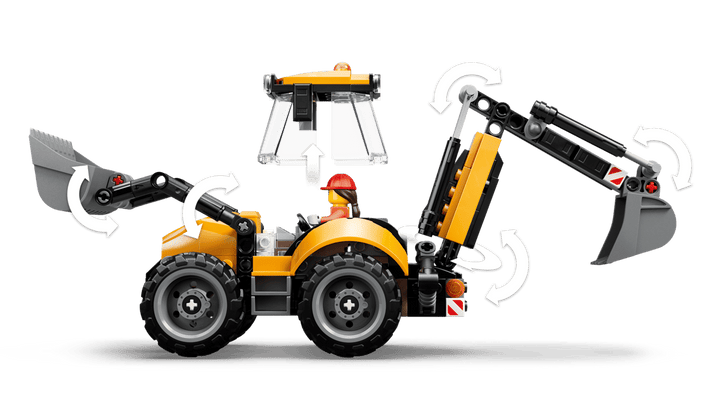 60480 Yellow Backhoe Loader