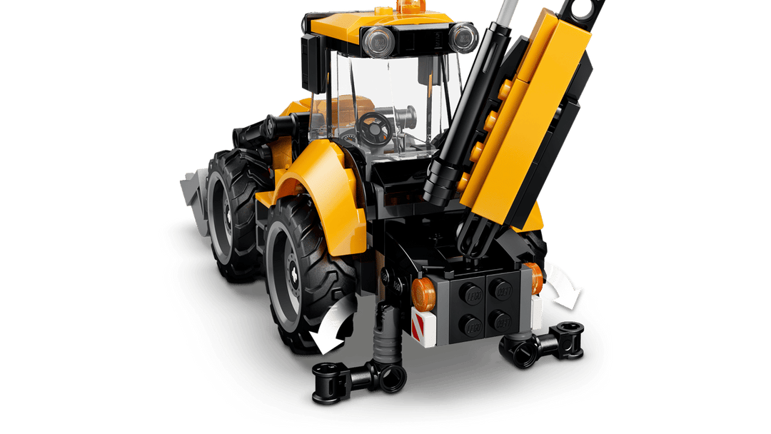 60480 Yellow Backhoe Loader