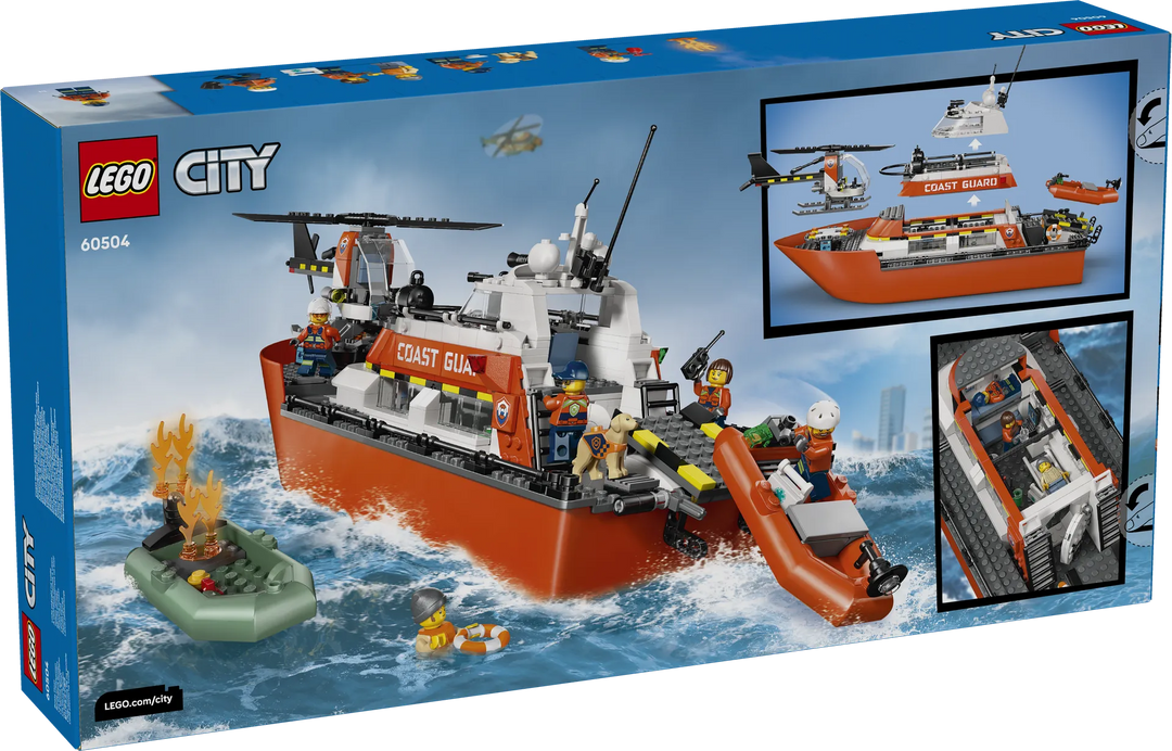 60504 Coast Guard Rescue Boat & Helicopter