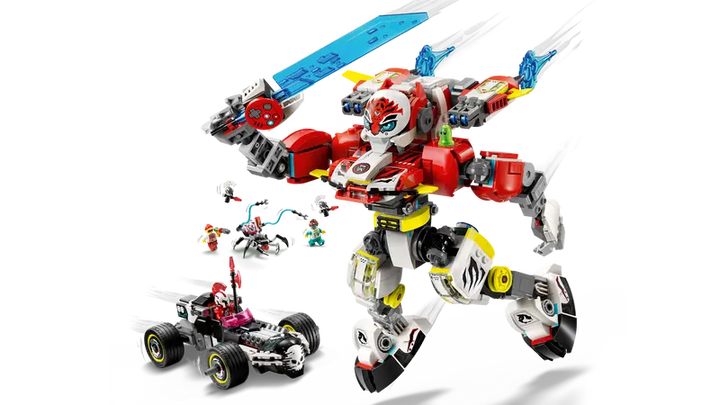 71497 Cooper's Tiger Mech & Zero's Hot Rod Car