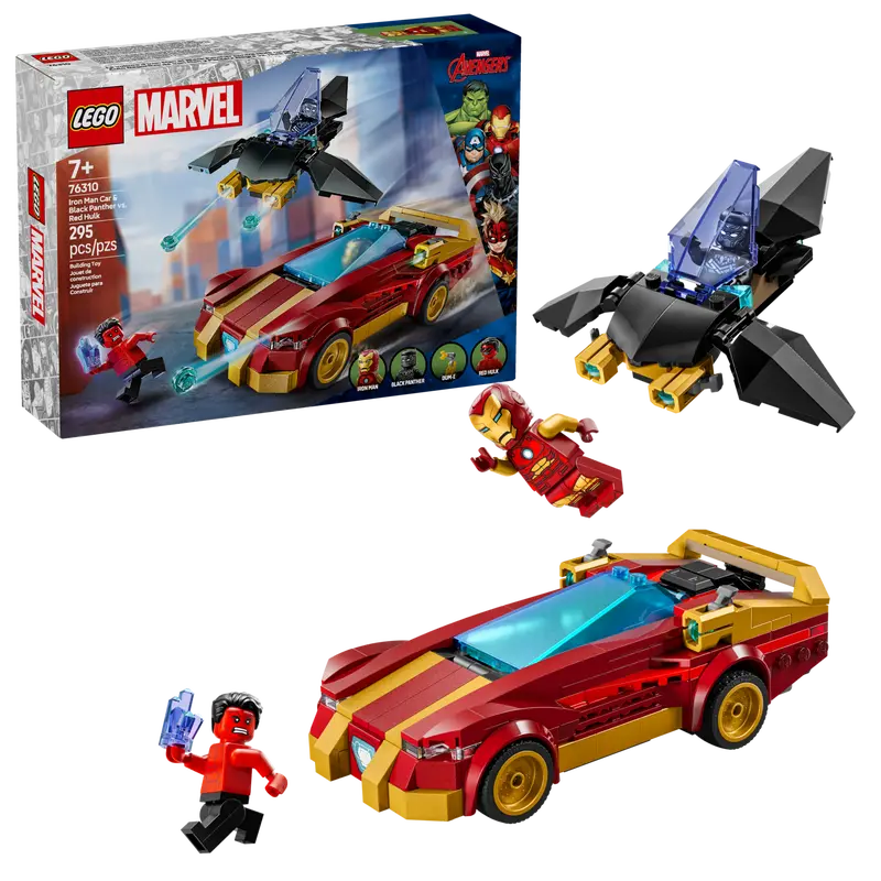 76310 Iron Man Car Black Panther Red Hul – Box Of Bricks