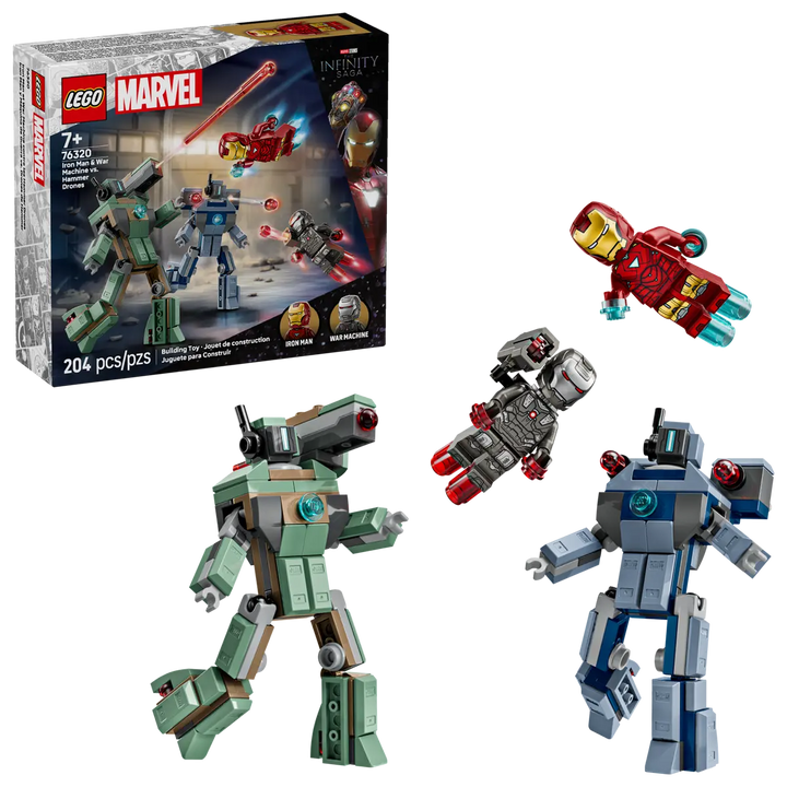 76320 Iron Man And War Machine Vs Hammer Drones