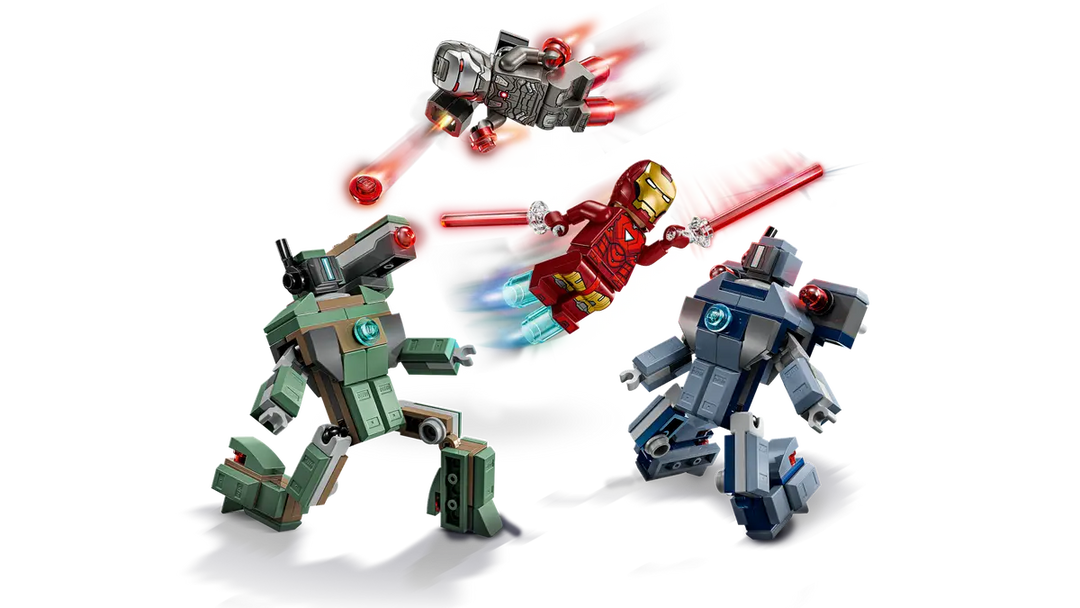 76320 Iron Man And War Machine Vs Hammer Drones