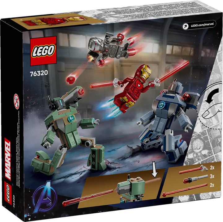 76320 Iron Man And War Machine Vs Hammer Drones