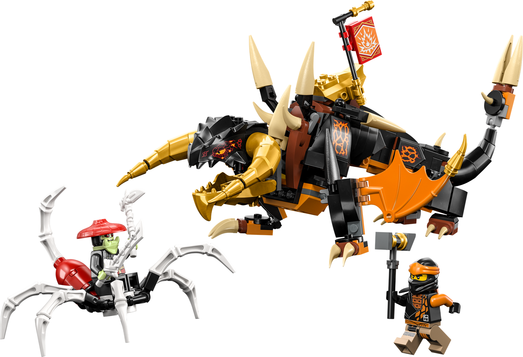 LEGO NINJAGO Heatwave Transforming Lava Dragon 71793 Building Toy Set,  Features a Ninja Dragon, a Hovercraft Vehicle and 5 Minifigures, Lava  Dragon