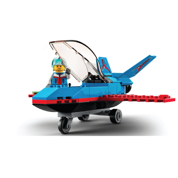 LEGO City Great Vehicles Stunt Plane 60323 Jet Airplane Toy, 2022 Building  Set, Gifts for Kids, Boys and Girls 5 plus Years Old with Pilot Minifigure